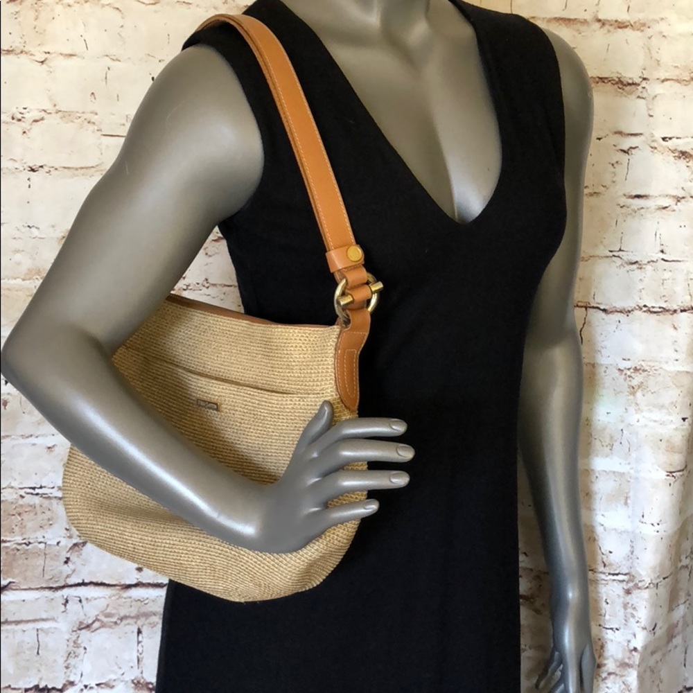 Eric Javits Squishee Leather Shoulder Bag BIN23